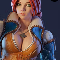 Triss Merigold Statue | The Witcher Fan Art by E.S Monster SFW,NSFW 3d printed statue,3d printed,nsfw statue,3d printed figure,Triss Merigold Statue,The Witcher Statue