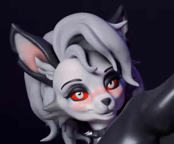 Loona chair Statue | Helluva Boss Fan Art by mowmaw NSFW,Futa 3d printed statue,3d printed,nsfw statue,furry statue,futa statue,futa figurines,futanari figurines,futanari statue,Loona Statue,Helluva Boss Statue