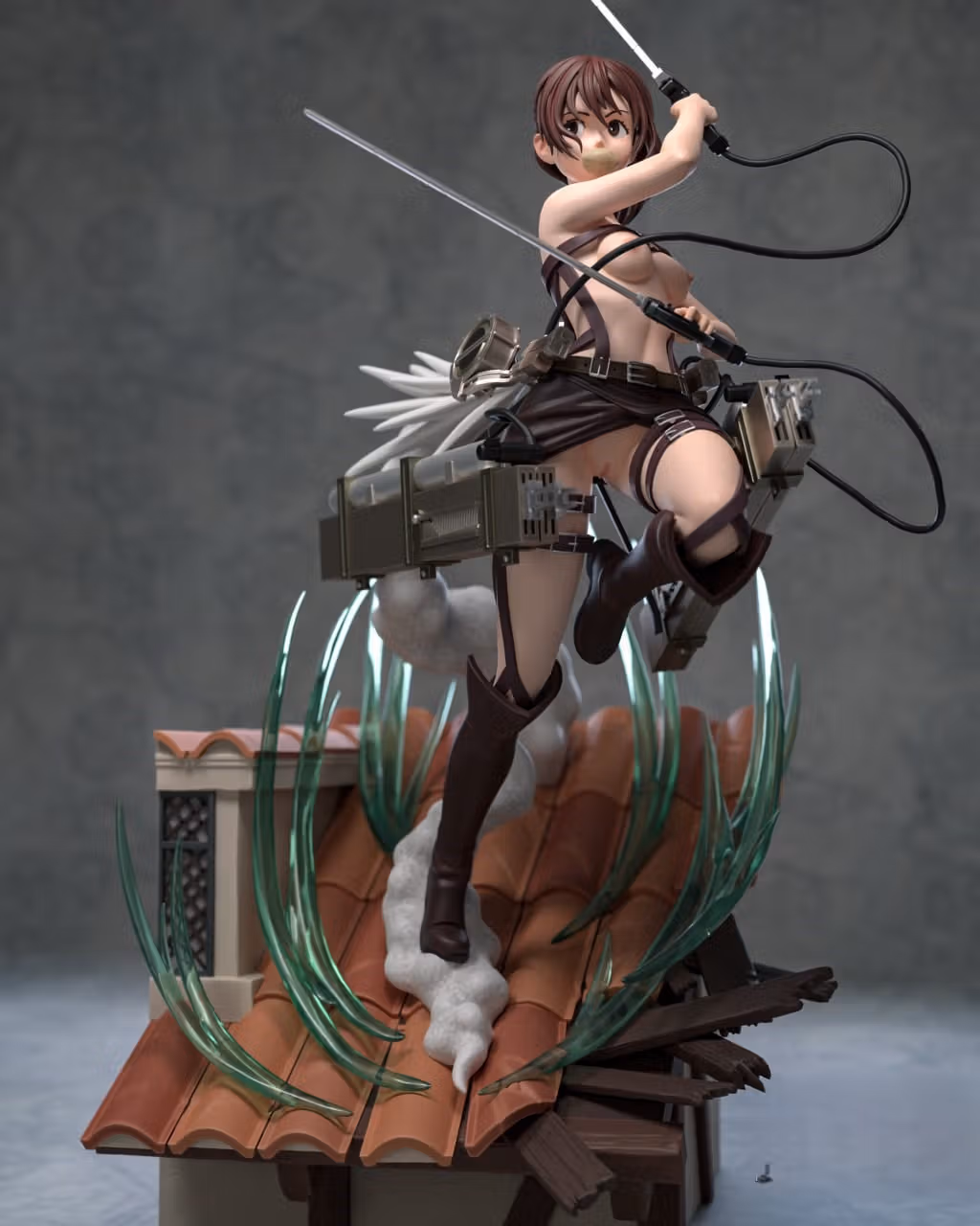 Sasha Braus Statue | Attack on Titan Fanart von Azerama SFW,NSFW 3d printed,3d printed statue,nsfw statue,Sasha Braus statue,Attack on Titan statue