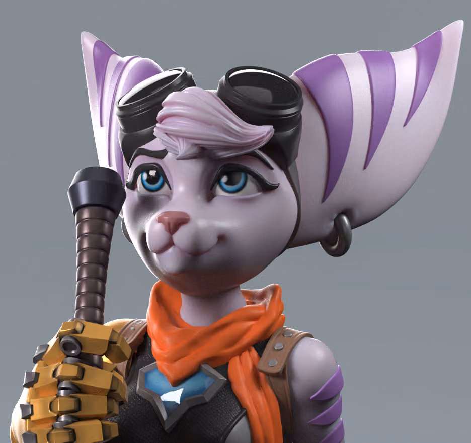 Rivet Statue | Ratchet And Clank Fan Art by Anyonensfw SFW,NSFW,Futa 3d printed statue,3d printed,nsfw statue,3d printed figure,furry statue,Rivet Statue,Ratchet And Clank statue ,futanari figurines,futanari statue,futa statue,futa figurines