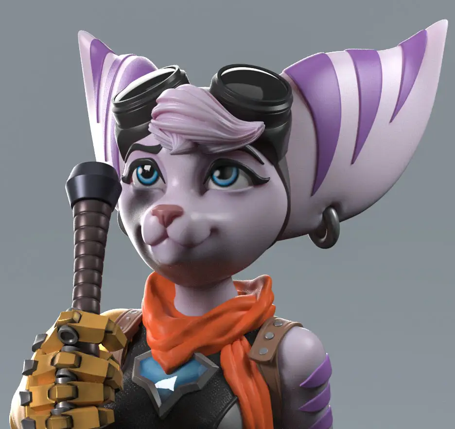 Rivet Statue | Ratchet And Clank Fan Art by Anyonensfw SFW,NSFW,Futa 3d printed statue,3d printed,nsfw statue,3d printed figure,furry statue,Rivet Statue,Ratchet And Clank statue ,futanari figurines,futanari statue,futa statue,futa figurines