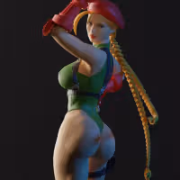 Cammy Statue | Street Fighter Fan Art by Abe3D SFW,NSFW 3d printed statue,Cammy statue,Street Fighter statue,3d printed figure,3d printed,nsfw statue