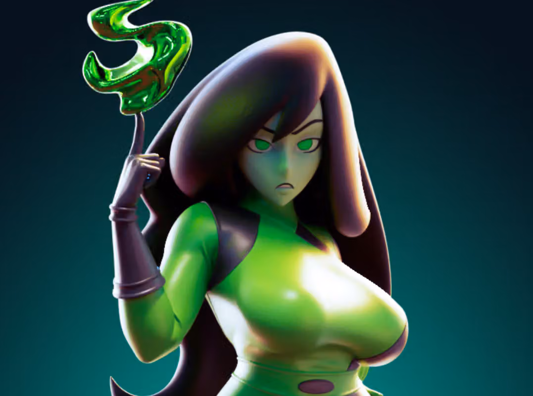 Shego Statue | Kim Possible Fan Art by Officer Rhu SFW,NSFW,Futa 3d printed statue,3d printed,3d printed figure,Shego Statue,Kim Possible Statue,futa statue,futa figurines,futanari figurines,futanari statue,nsfw statue