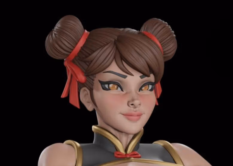 Statua Chun Li | Street Fighter Fan art di Digital Dark SFW,NSFW,Futa 3d printed statue,3d printed,nsfw statue,3d printed figure,Chun Li Statue,futa statue,Street Fighter statue,futa figurines,futanari figurines,futanari statue