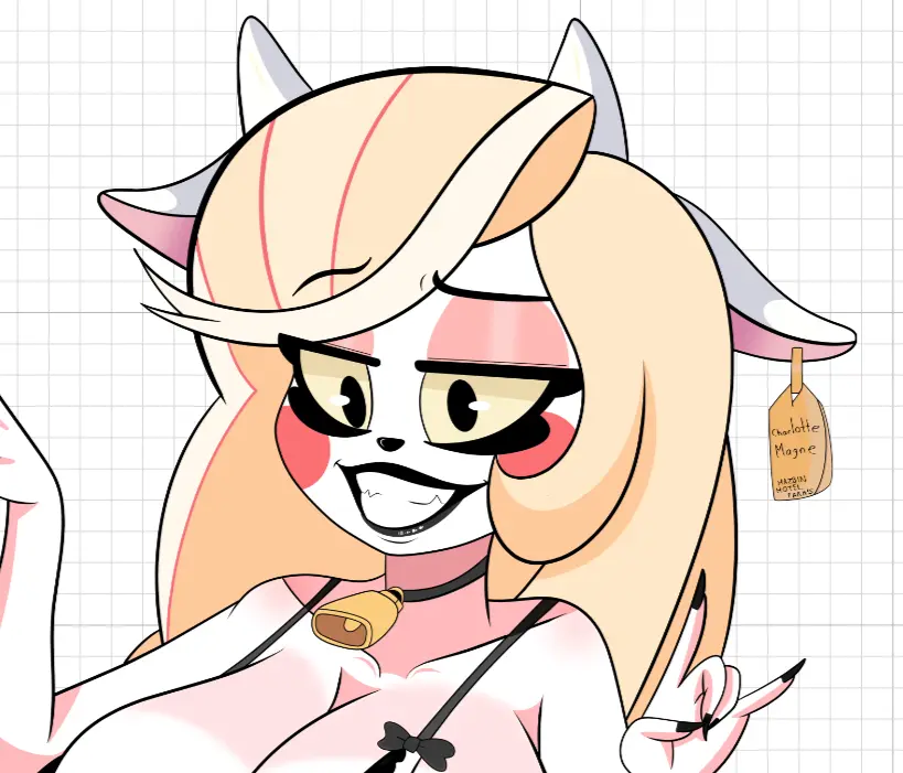 Pegatina Charlie Cow Girl | Hazbin Hotel Pegatina de vinilo SFW,NSFW,Futa Hazbin Hotel sticker,nsfw sticker,Charlie stickers,futa sticker,futanari sticker