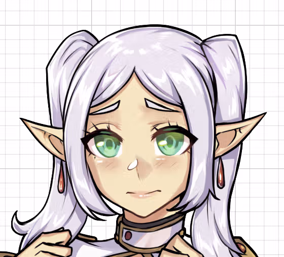 Frieren Stripgame V1 Sticker | Frieren: Beyond Journey's End Vinyl Sticker SFW,NSFW sfw sticker,Frieren Stripgame sticker,nsfw sticker,Frieren: Beyond Journey's stickers,anime girl sticker