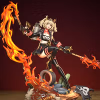 Estatua Burnice White | Zenless Zone Zero Fan art por Neko Figurines SFW 3d printed statue,Zenless Zone Zero,3d printed,Burnice White Statue,3d printed figure