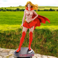 Supergirl Statue | DC Fan Art by PEACHFIGURE SFW,NSFW 3d printed statue,3d printed,nsfw statue,3d printed figure,Supergirl statue,DC statue