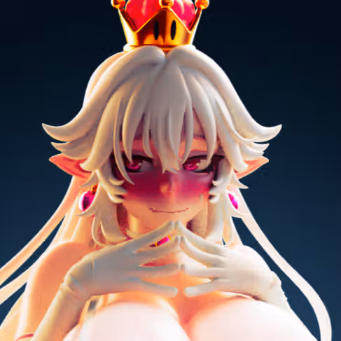 Princess Booette Shy & Chubby Statue | Super Mario Fan Art by Officer Rhu SFW,NSFW,Futa 3d printed,Princess Booette statue,futa statue,Super Mario statue,furry statue,nsfw statue,futa figurines,futanari figurines,futanari statue