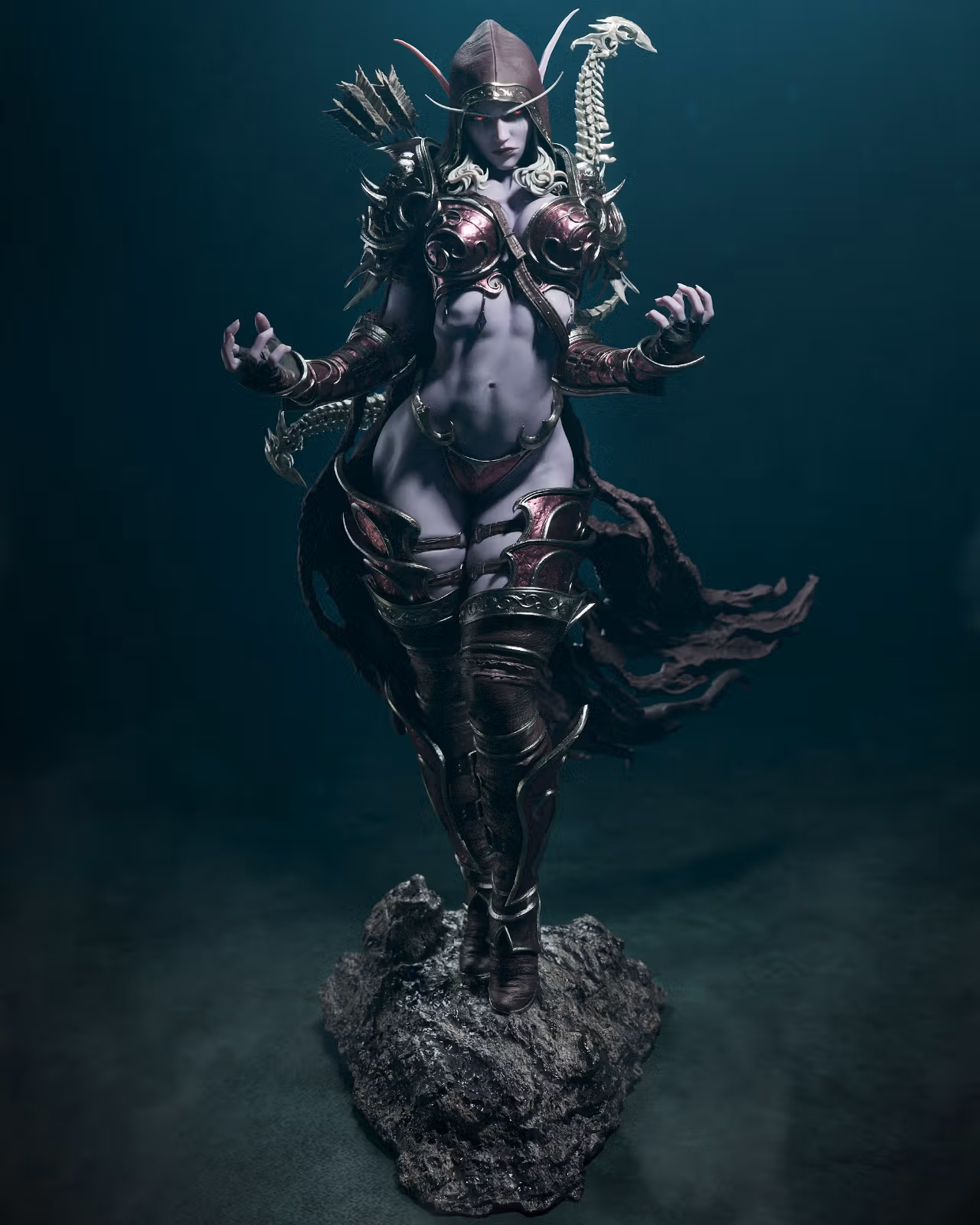 Sylvanas Windrunner Statue | World of Warcraft Fanart von CA3dART SFW,NSFW 3d printed statue,3d printed,nsfw statue,3d printed figure,Sylvanas Windrunner Statue,World of Warcraft Statue