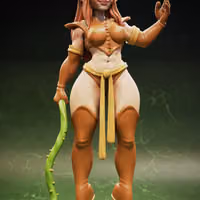 Dominatrix Druid Kiilith Miniature | DnD Fan Art by Jigglystix SFW 3d printed,miniature,dnd miniature,Dominatrix Druid Kiilith,3d printed miniature