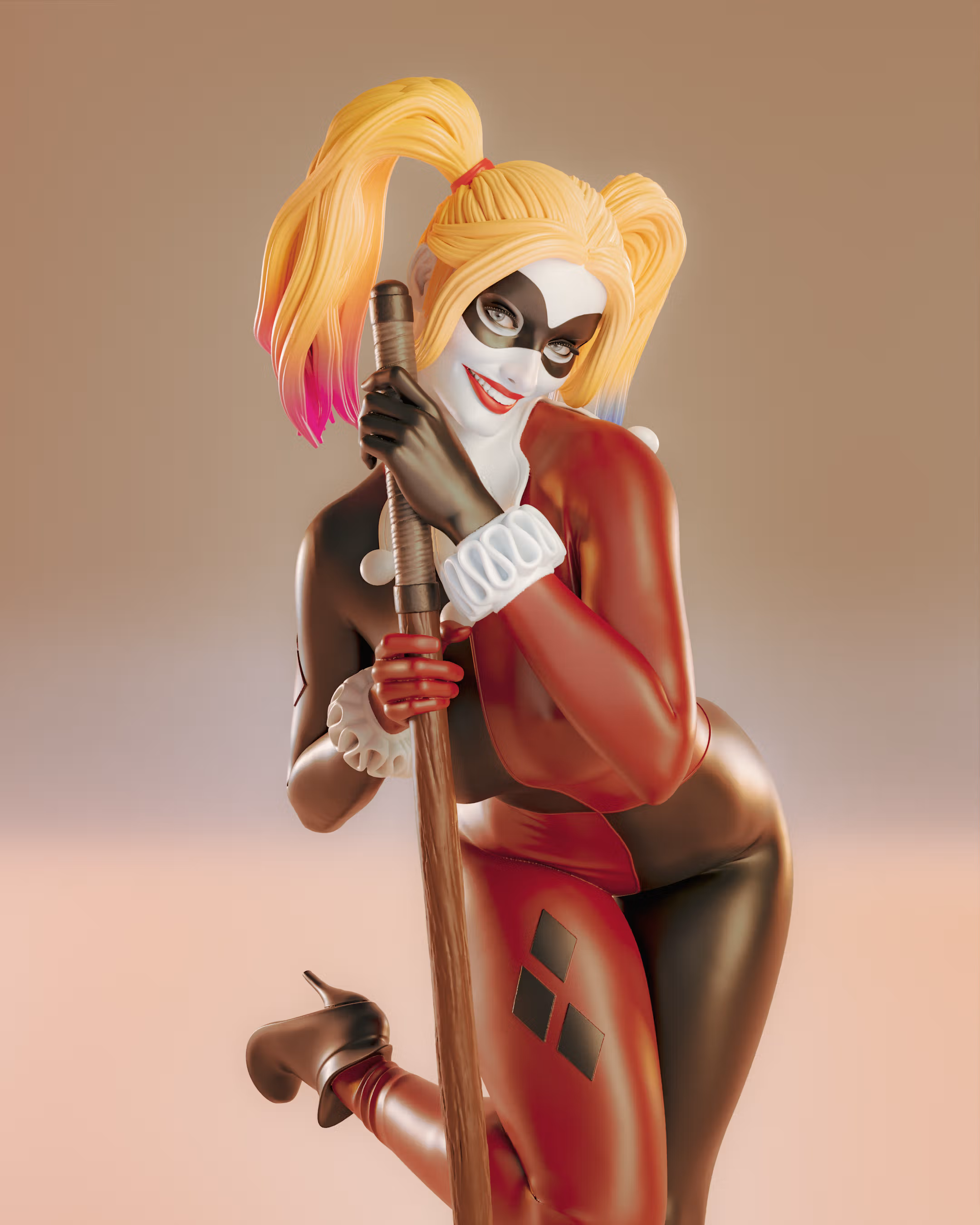Estatua Harley Quinn | DC Fan art por Abe3D SFW 3d printed statue,sfw statue,harley quinn statue,3d printed figure,3d printed,DC Statue
