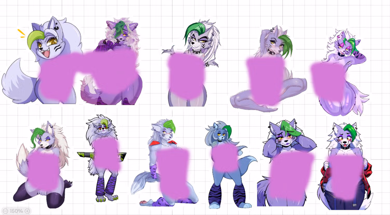 Roxanne wolf Nsfw Mega Pack Sticker | Five Nights at Freddy's Vinyl Sticker NSFW furry sticker,roxanne sticker,nsfw sticker,Nights at Freddy's ,Roxanne wolf sticker