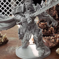 Emperor of Mankind Miniature | 40k Fan Art by 3DArtGuy SFW 3d printed miniature,3d printed,miniature,sfw miniature,warhammer 40k,40k miniature,Emperor of Mankind