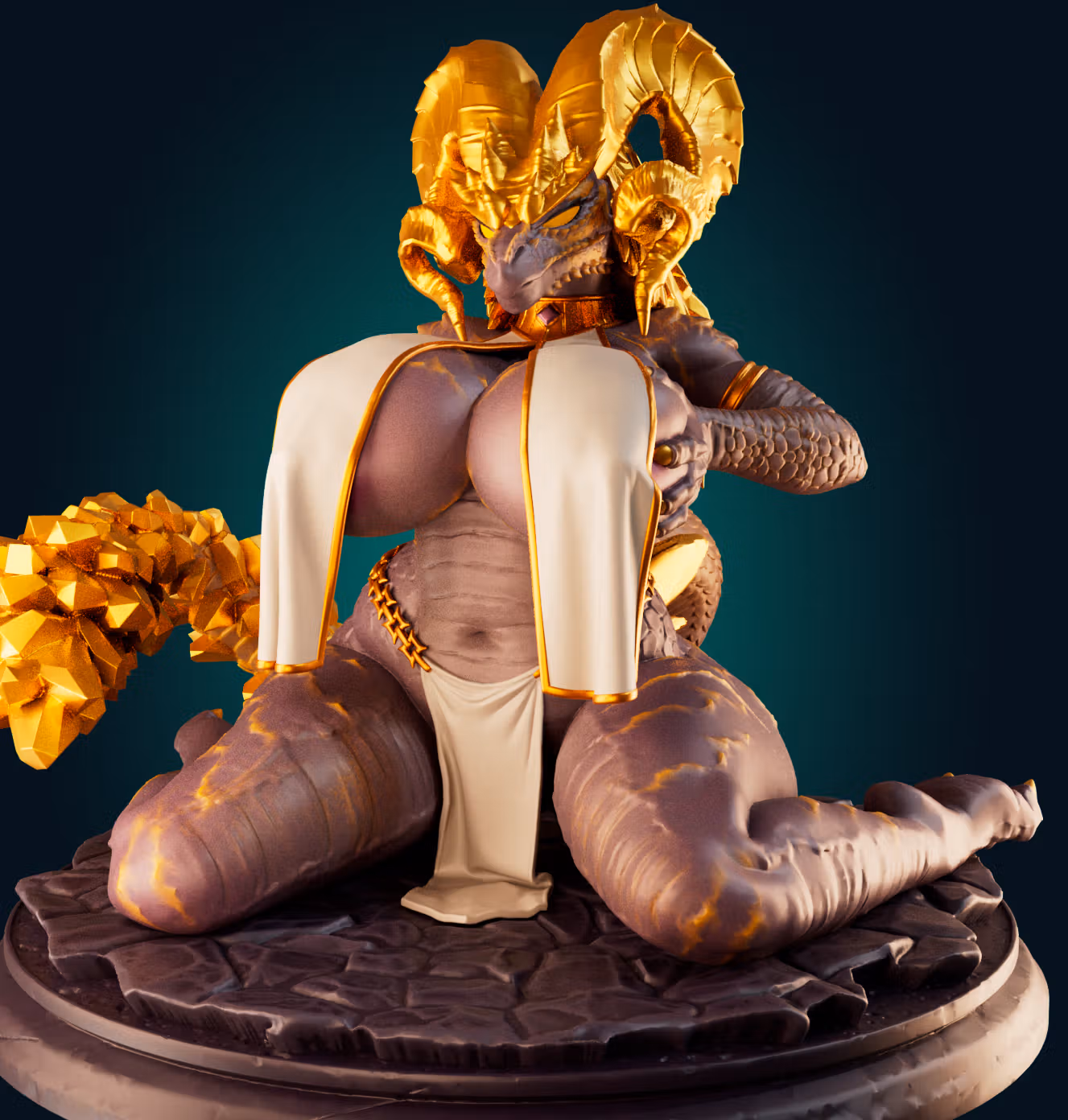 Kulve Taroth Dragon Statue | Monster Hunter Fan Art by Officer Rhu SFW,NSFW,Futa 3d printed statue,3d printed,3d printed figure,Kulve Taroth Statue,Monster Hunter Statue,futa statue,futa figurines,futanari figurines,futanari statue,nsfw statue,furry statue