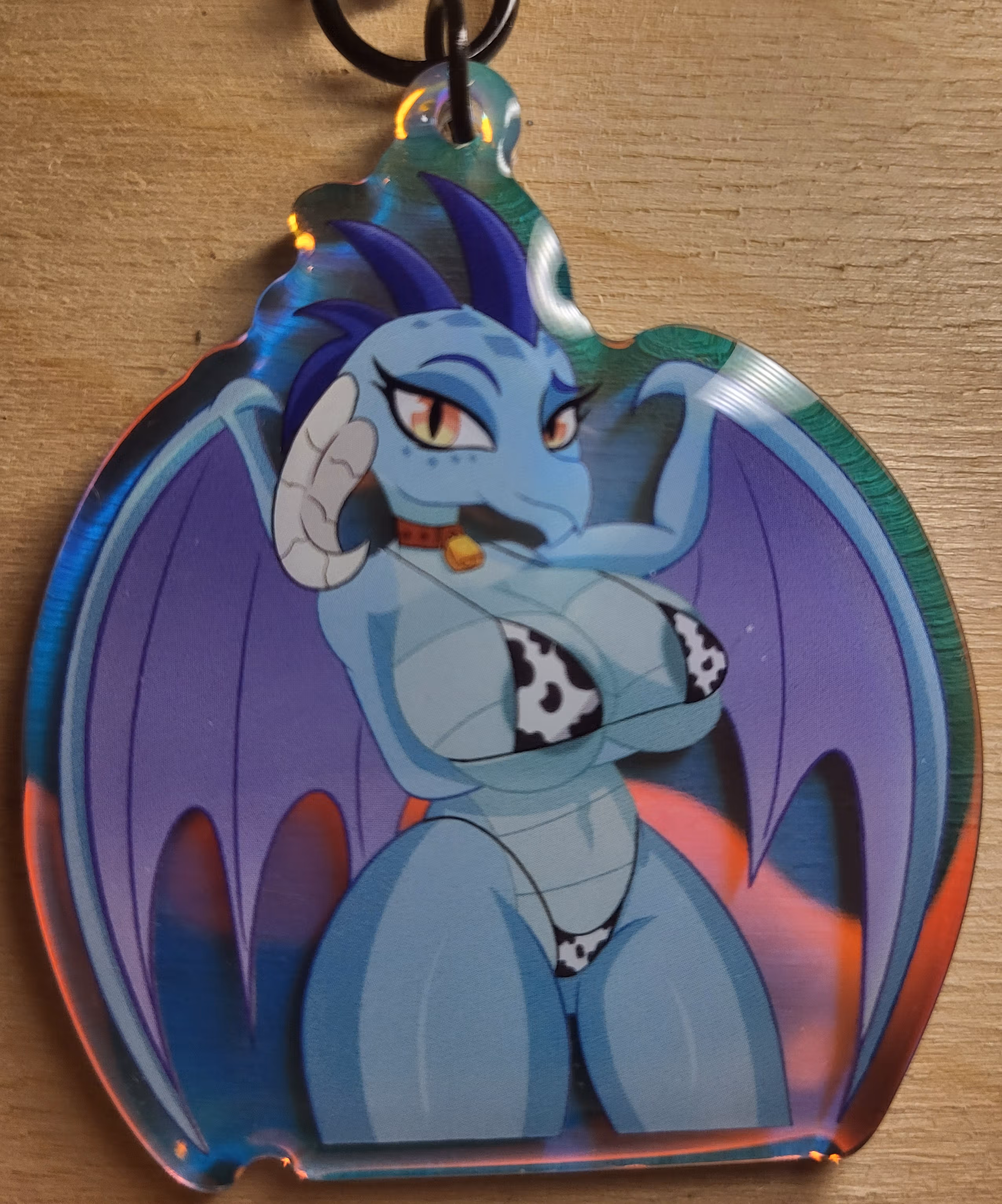 Milky Ember Dragon Girl Furry Keychain | My Little Pony Acrylic Keychain SFW And NSFW My Little Pony,Milky Ember Dragon Keychain,furry keychain,nsfw keychain