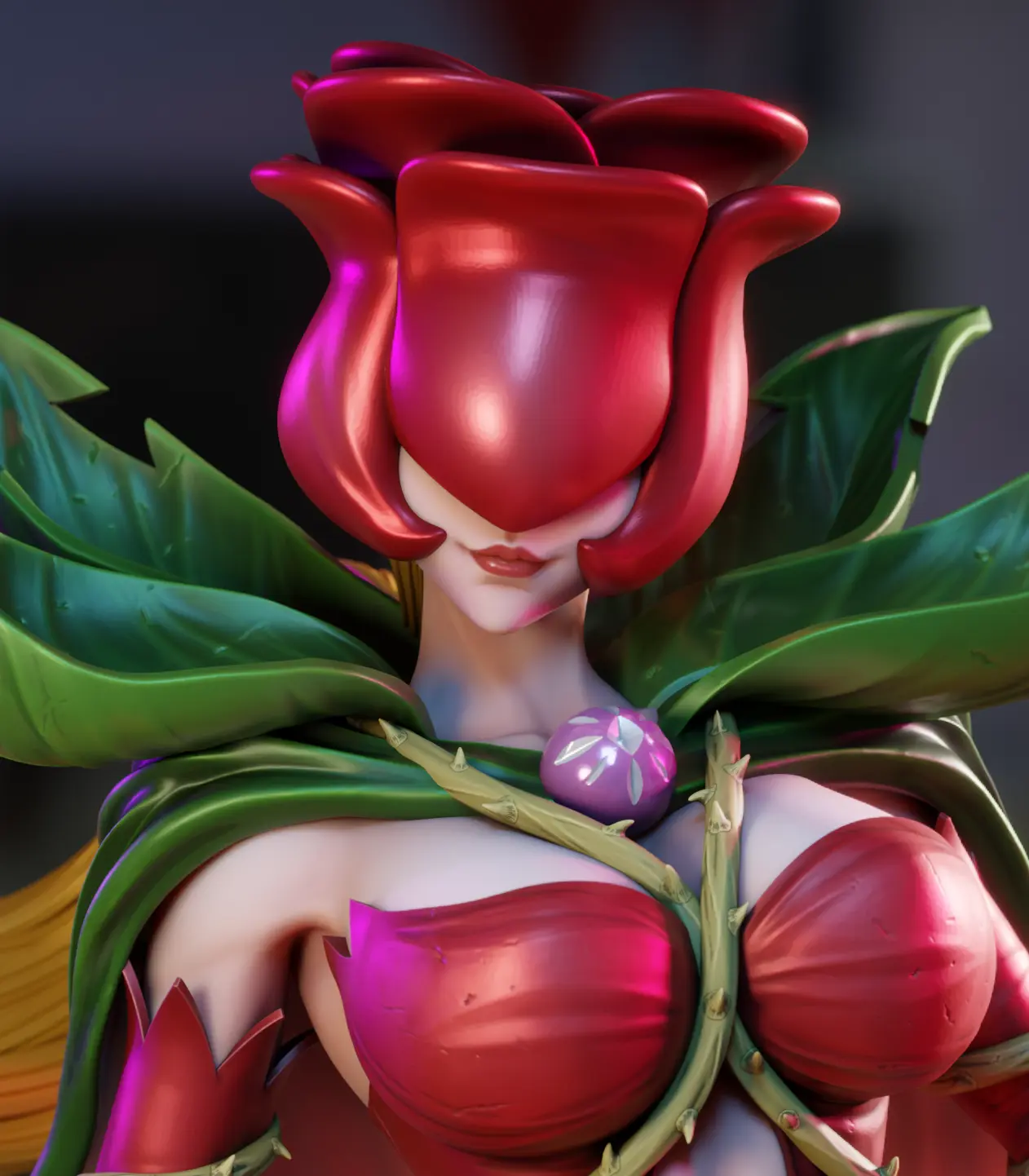 Rosemon Statue | Digimon Fan Art by 3Dmoonn SFW 3d printed,3d printed statue,Rosemon Statue,Digimon statue,3d printed figure