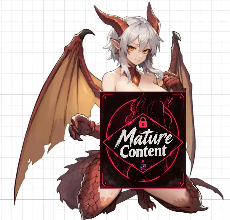 Dragon Girl Furry Girl Sticker | Original Vinyl Sticker NSFW,Futa furry sticker,nsfw sticker,stickers,dragon girl furry,futa sticker