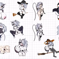 Loona Mega Pack Sticker | Helluva Boss Vinyl Sticker SFW,NSFW furry sticker,sticker pack,nsfw sticker,loona sticker,Helluva Boss sticker,Halloween sticker