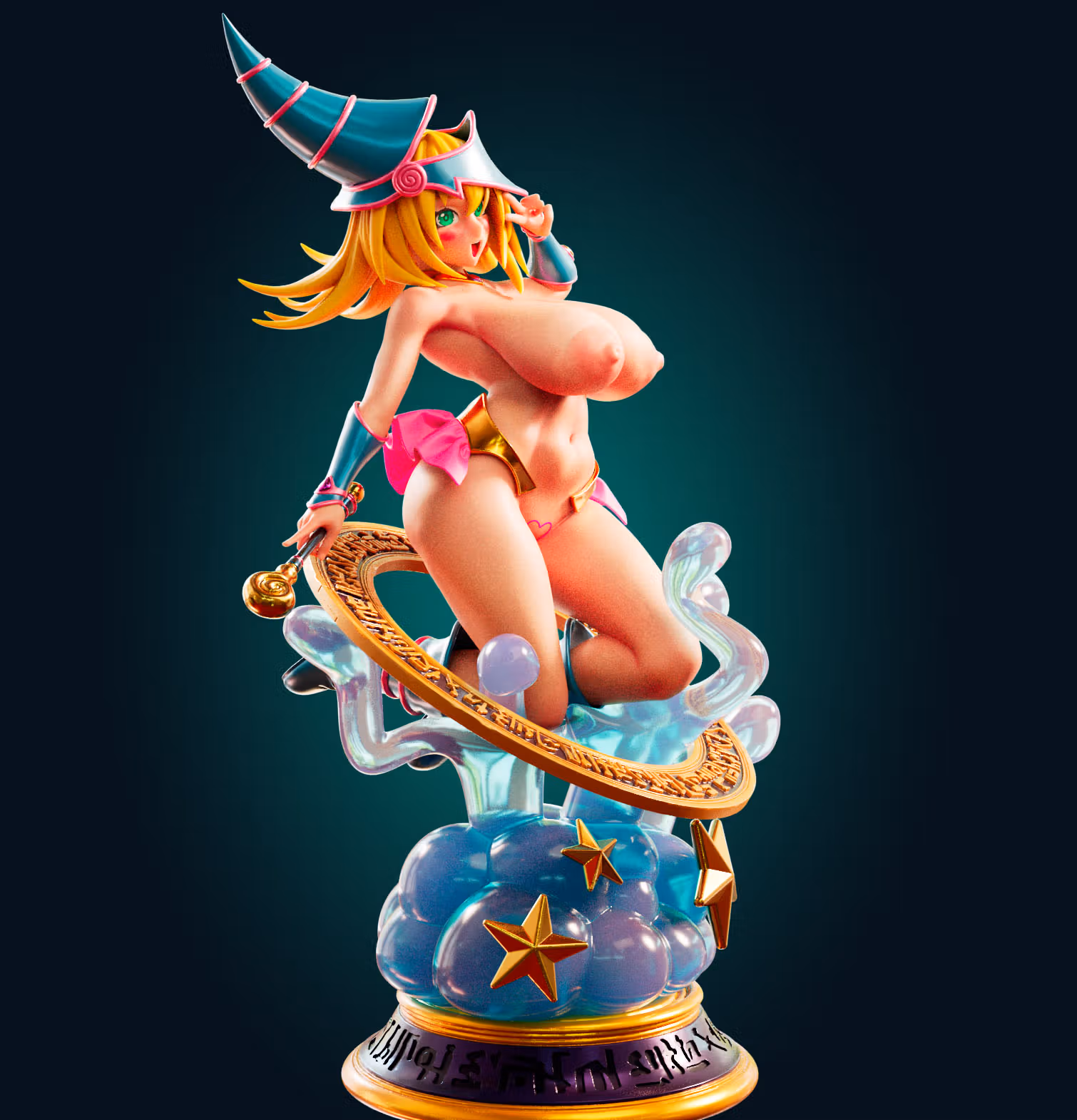 Statue Dark Magician Girl | Yu-Gi-Oh! Fan art par Officer Rhu SFW,NSFW,Futa 3d printed statue,3d printed,3d printed figure,Dark Magician Girl Statue,Yu-Gi-Oh! Statue,futa statue,futa figurines,futanari figurines,futanari statue