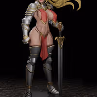 Statua Knight Girl | Fan art DnD di Digital Dark SFW,NSFW,Futa 3d printed statue,3d printed,nsfw statue,futa statue,futa figurines,futanari figurines,futanari statue,3d printed figure,Knight Girl Statue ,dnd statue