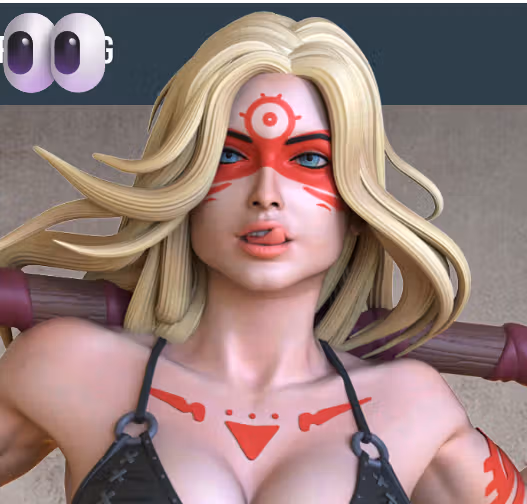 Barbarian Waifu Statue | Original Fan Art by OXO3D SFW,NSFW 3d printed statue,3d printed,nsfw statue,3d printed figure,Barbarian Waifu Statue,Original Statue