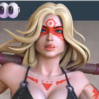 Barbarian Waifu Statue | Original Fan Art by OXO3D SFW,NSFW 3d printed statue,3d printed,nsfw statue,3d printed figure,Barbarian Waifu Statue,Original Statue