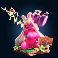 Tinkaton Short Statue | Pokemon Fanart von Officer Rhu SFW,NSFW,Futa 3d printed,Tinkaton statue,futa statue,pokemon statue,furry statue,nsfw statue,futa figurines,futanari figurines,futanari statue