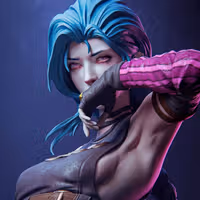 Jinx Statue | Arcane Fan Art by Nympha3D SFW,NSFW 3d printed statue,Jinx statue,3d printed figure,3d printed,Arcane statue,nsfw statue