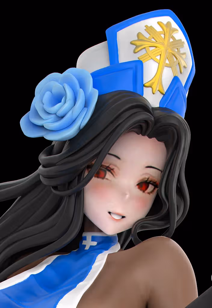 Maiden Ice Rose Statue | NIKKE Fan Art by Sin3Dstudio SFW 3d printed statue,Maiden Ice Rose statue,NIKKE statue,3d printed figure,3d printed