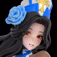 Figura Maiden Ice Rose | NIKKE Fanart autorstwa Sin3Dstudio SFW 3d printed statue,Maiden Ice Rose statue,NIKKE statue,3d printed figure,3d printed