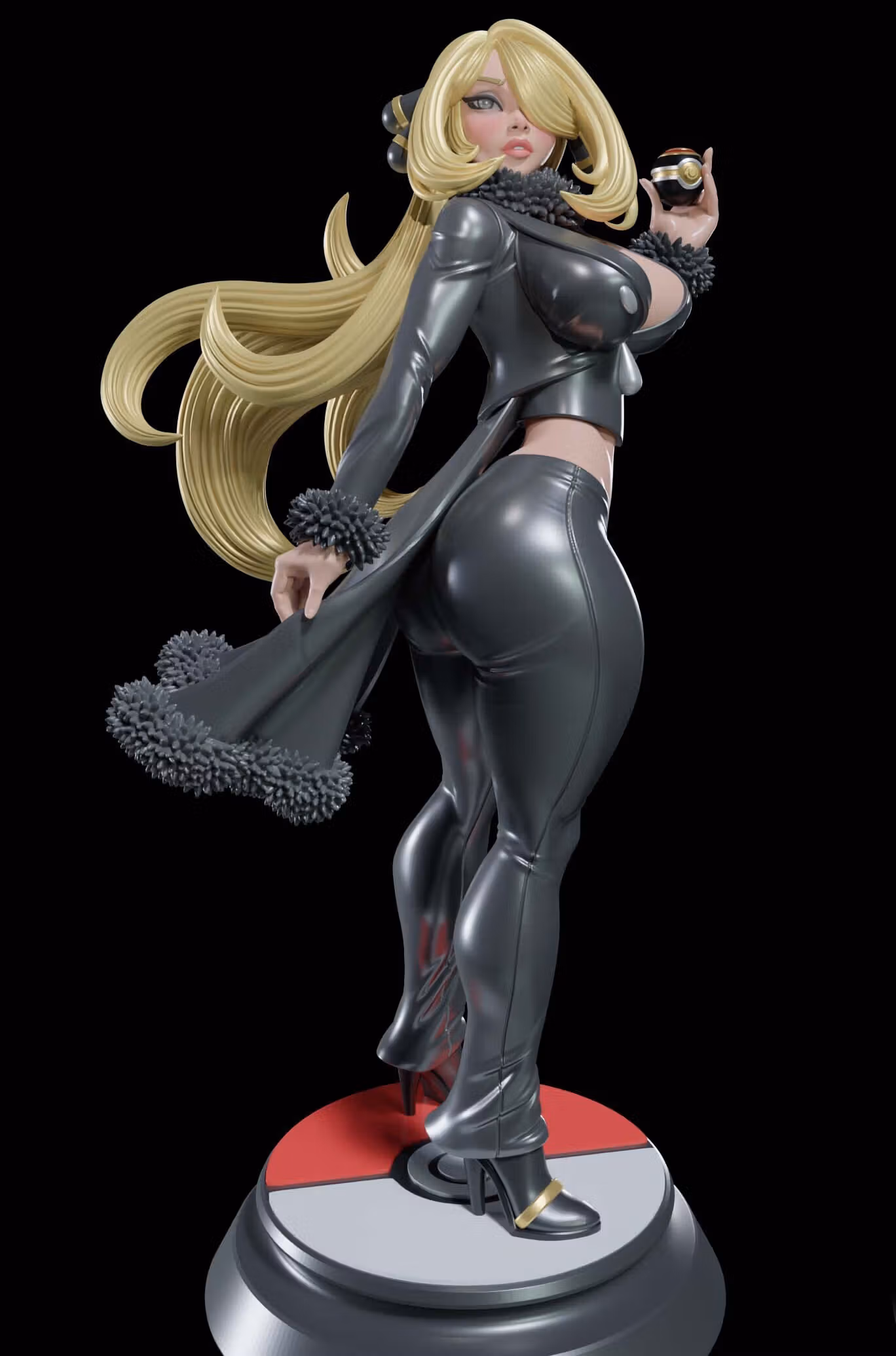 Figura Cynthia | Pokemon Fanart autorstwa Digital Dark SFW,NSFW,Futa 3d printed statue,3d printed,nsfw statue,3d printed figure,futa statue,Cynthia Statue,Pokemon Statue,futa figurines,futanari figurines,futanari statue