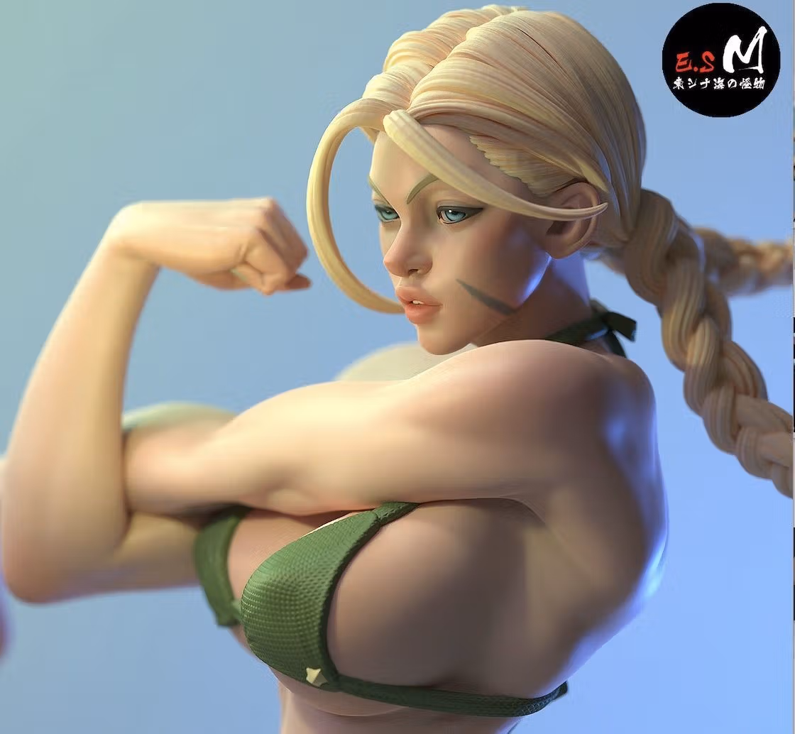 Cammy Bikini Statue | Street Fighter Fan Art by E.S Monster SFW,NSFW 3d printed,3d printed statue,nsfw statue,3d printed figure,Cammy Bikini statue,Street Fighter statue