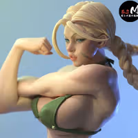 Cammy Bikini Statue | Street Fighter Fan Art by E.S Monster SFW,NSFW 3d printed,3d printed statue,nsfw statue,3d printed figure,Cammy Bikini statue,Street Fighter statue
