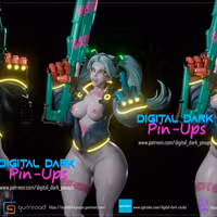 Rebecca Statue | Cyberpunk Edgerunners Fanart von Digital Dark SFW,NSFW,Futa 3d printed statue,3d printed,nsfw statue,futa statue,Rebecca Statue,Cyberpunk Edgerunners,3d printed figure,futa figurines,futanari figurines,futanari statue