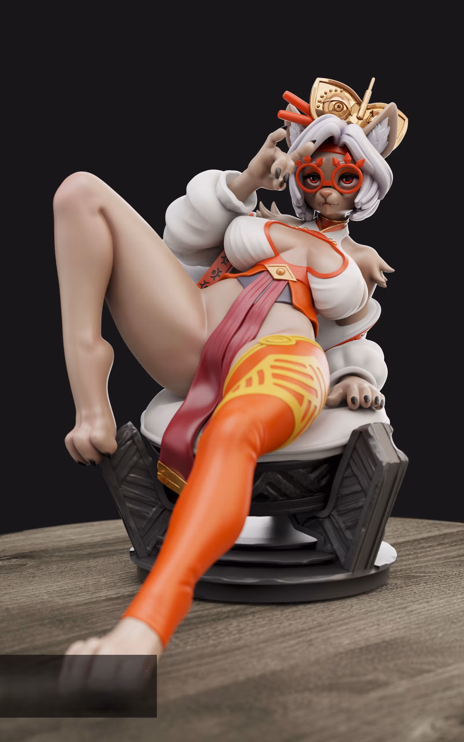 Purah Furry Statue | The Legend of Zelda Fan Art by Anyonensfw SFW,NSFW,Futa 3d printed,3d printed statue,nsfw statue,futa statue,Purah Statue,The Legend of Zelda Statue,futa figurines,futanari figurines,futanari statue,furry statue