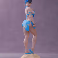 Chun-Li Bikini Statue | Street Fighter Fan Art by Abe3D SFW 3d printed statue,chun-li ,street fighter,3d printed figure,3d printed