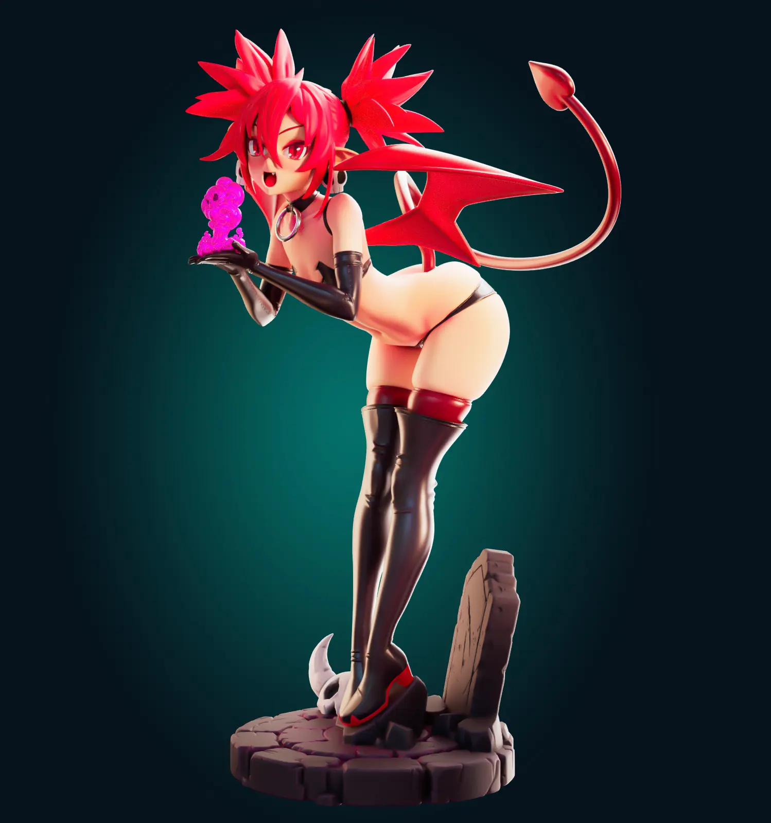 Statua Etna | Disgaea Fan art di Officer Rhu SFW,NSFW,Futa 3d printed statue,3d printed figure,Etna statue,futa statue,Disgaea statue,nsfw statue,futa figurines,futanari figurines,futanari statue