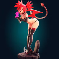 Statua Etna | Disgaea Fan art di Officer Rhu SFW,NSFW,Futa 3d printed statue,3d printed figure,Etna statue,futa statue,Disgaea statue,nsfw statue,futa figurines,futanari figurines,futanari statue
