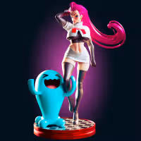 Team Rocket Jessie Statue | Pokemon Fan Art by Officer Rhu SFW,NSFW,Futa 3d printed,Team Rocket Jessie statue,futa statue,pokemon statue,furry statue,nsfw statue,futa figurines,futanari figurines,futanari statue