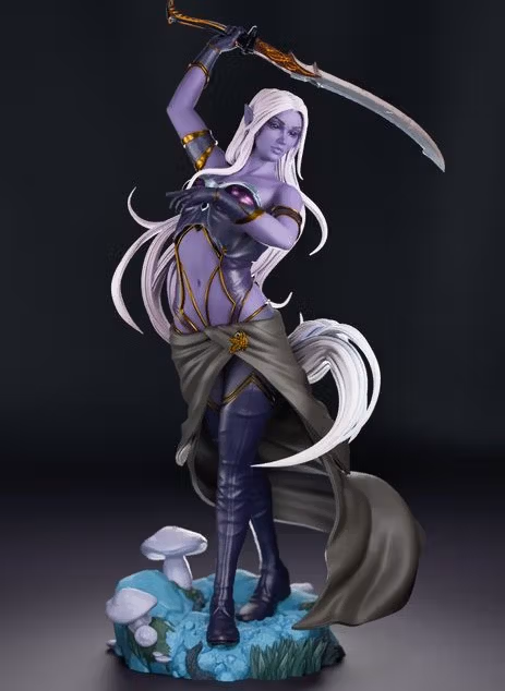 Eilistraee Forgotten Realms Statue | DnD Fanart von Bulkamancer SFW 3d printed statue,3d printed,Eilistraee Forgotten Realms Statue ,3d printed figure,dnd statue