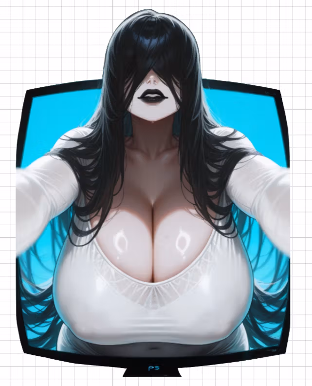 Adesivo Yamamura Sadako Ghost Girl | The Ring Adesivo in vinile SFW The Ring,sfw sticker,Yamamura Sadako sticker,Ghost Girl stickers