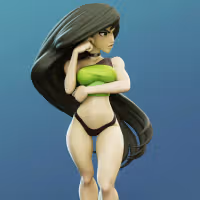 Statue Shego | Kim Possible Fan art par Dinamuuu3d SFW,NSFW 3d printed statue,3d printed,Kim Possible Statue ,3d printed figure,nsfw statue,Shego Statue 