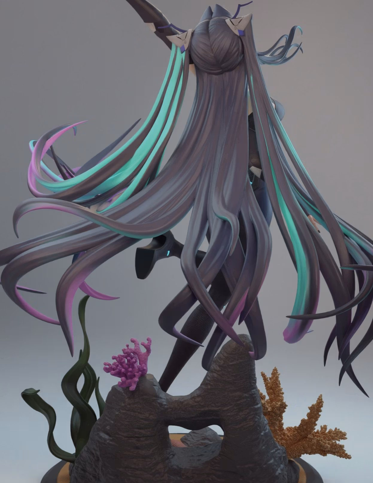 Siren Statue | NIKKE Fan Art by Rubim SFW 3d printed statue,Siren statue,NIKKE statue,3d printed figure,3d printed