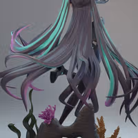 Siren Statue | NIKKE Fan Art by Rubim SFW 3d printed statue,Siren statue,NIKKE statue,3d printed figure,3d printed