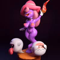 Vivian Ghost Furry Statue | Super Mario Fan Art by mowmaw NSFW,Futa 3d printed,Vivian Ghost statue,futa statue,Super Mario statue,furry statue,nsfw statue,futa figurines,futanari figurines,futanari statue