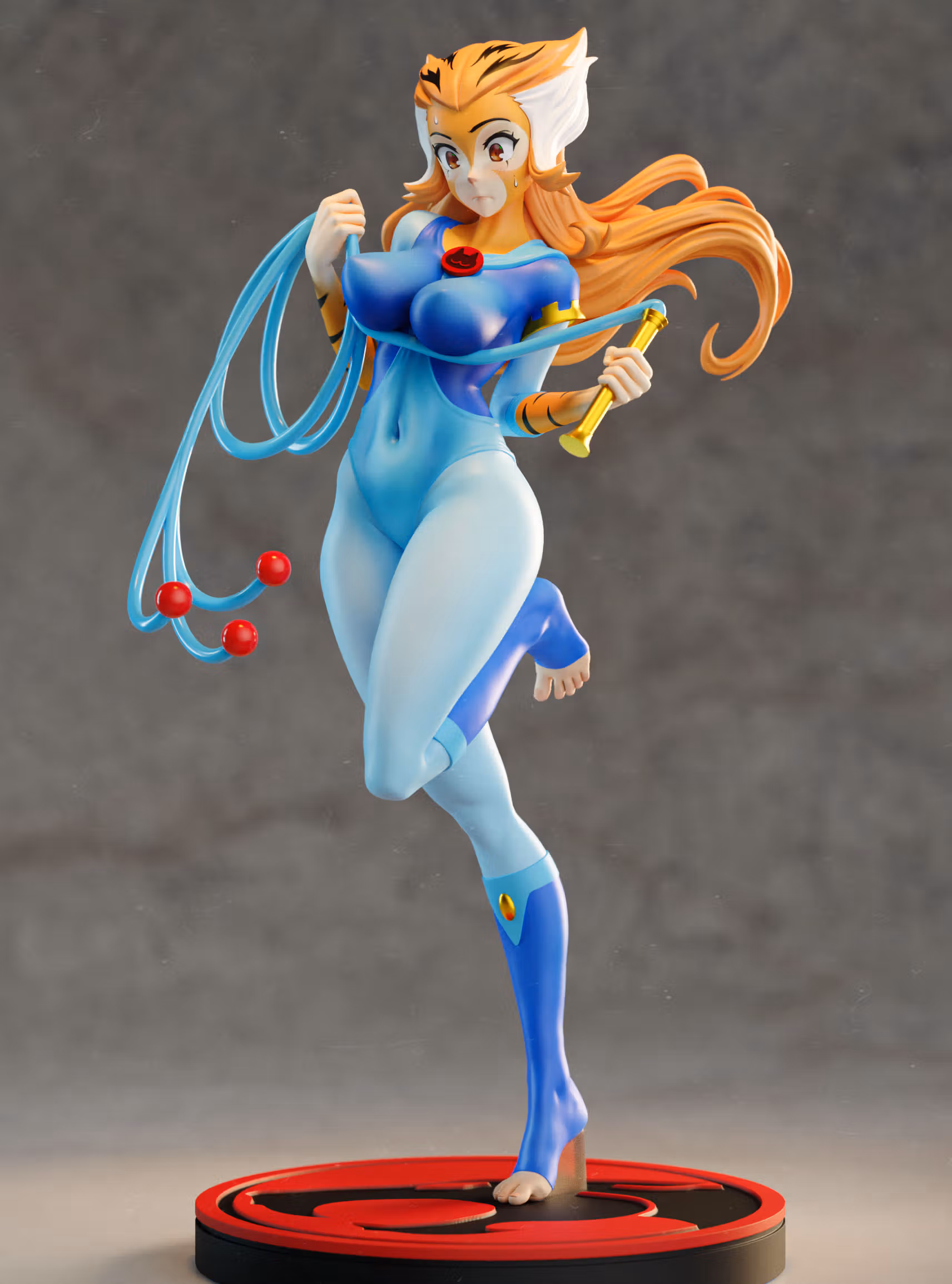 Estatua Tygra Girl Furry | ThunderCats Fan art por Gatsu SFW,NSFW 3d printed statue,3d printed,nsfw statue,Tygra Girl Statue,ThunderCats Statue,furry statue