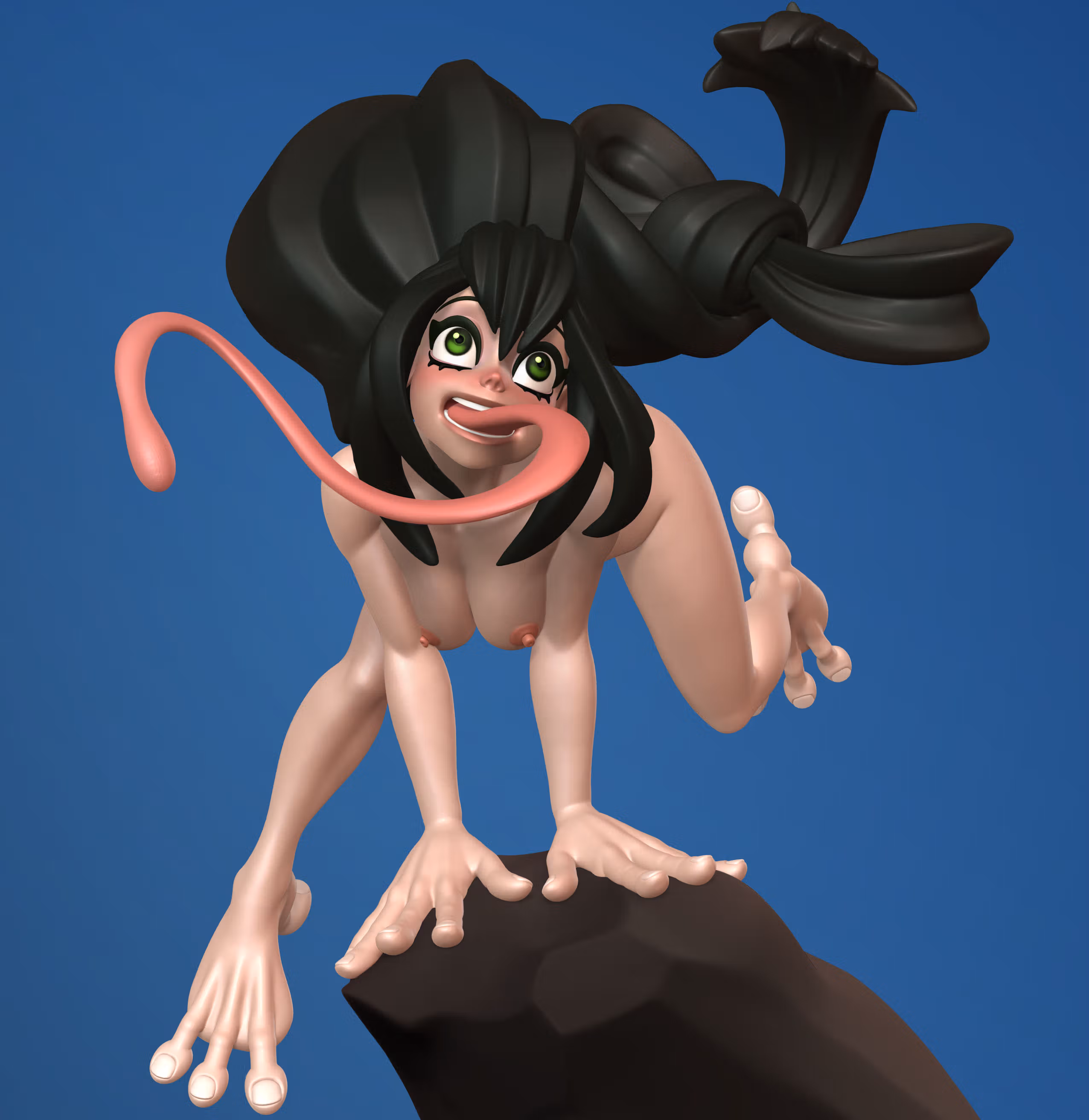Figura Tsuyu Asui | My Hero Academia Man Fanart autorstwa Dinamuuu3d SFW,NSFW 3d printed statue,3d printed,Tsuyu Asui Statue ,3d printed figure,nsfw statue,My Hero Academia Statue 