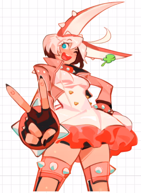 Pegatina Elphelt Valentine Furry | Guilty Gear Pegatina de vinilo SFW stickers,Guilty Gear sticker,Elphelt Valentine sticker,sfw sticker,furry sticker