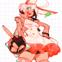Pegatina Elphelt Valentine Furry | Guilty Gear Pegatina de vinilo SFW stickers,Guilty Gear sticker,Elphelt Valentine sticker,sfw sticker,furry sticker